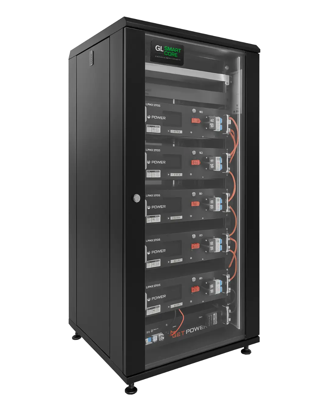 Gabinete GL Smart Core — sistema Mini BESS com módulos de bateria de lítio